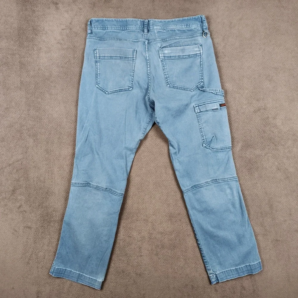 Gramicci Climbing Pants Mens 32 Blue Organic Cotton Belted Carpenter M-0856-ONO
